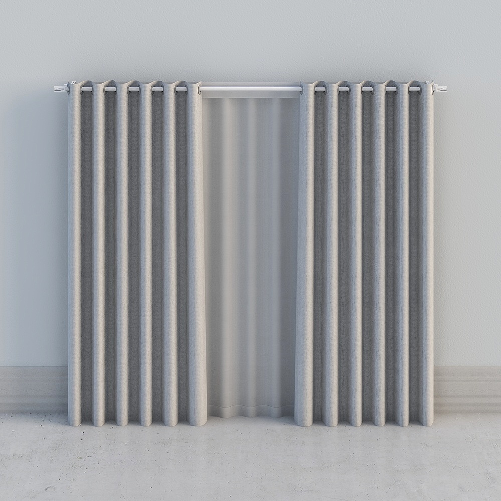 아직 집 간단한 현대적인 암막 커튼 모카 회색 천 커튼