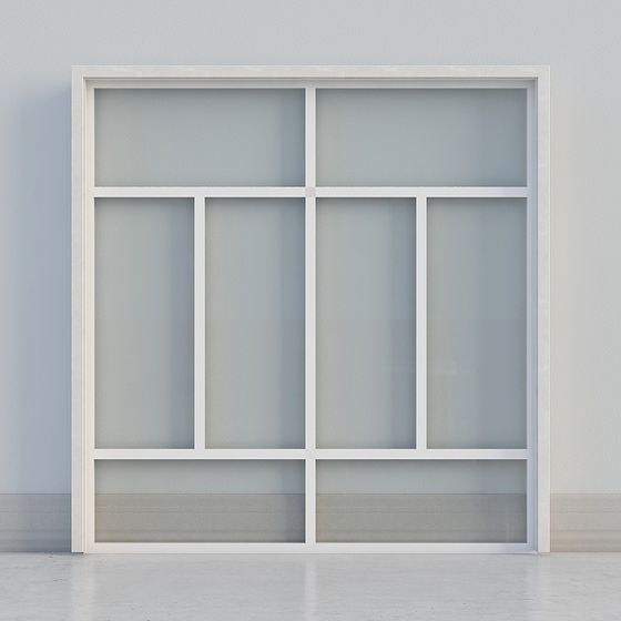 Elegant Low-Polygon Window 3D model for Modern Architecture