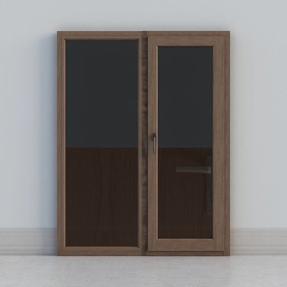 Glass Wooden Door 3D model