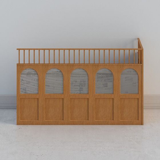 Vintage Arch Window Railing 3D model