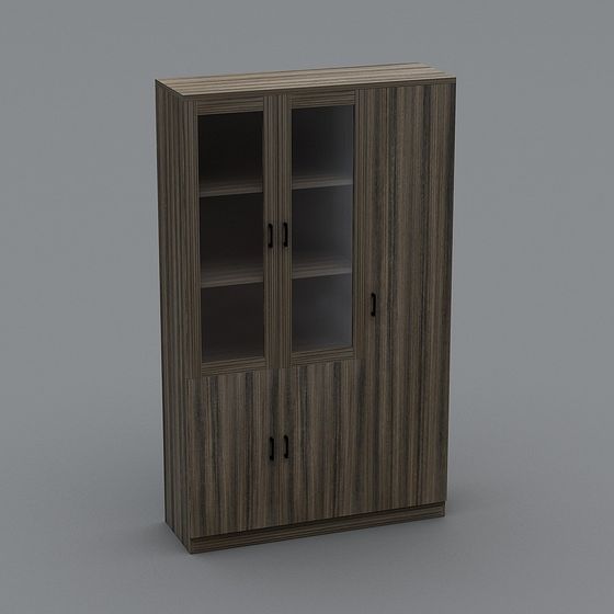 Stylish Low-Poly Bookshelf 3D model for Modern Interiors