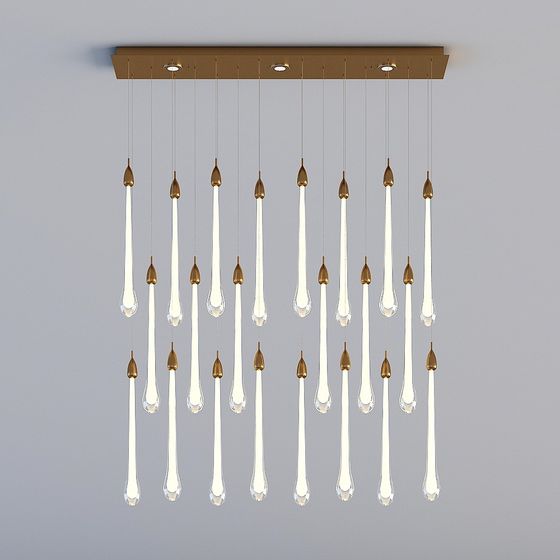 Elegant Crystal Pendant Light 3D model