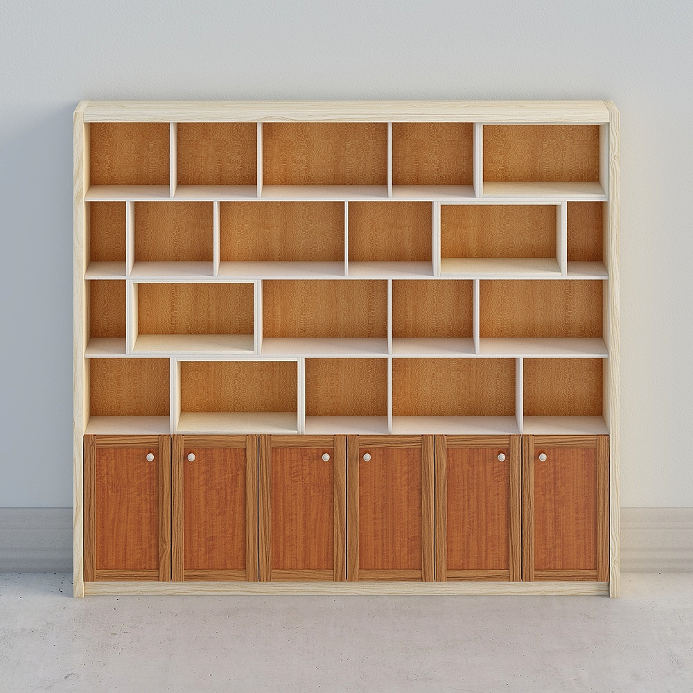 Urban Storage 3D model - Modern Minimalist Bookshelf