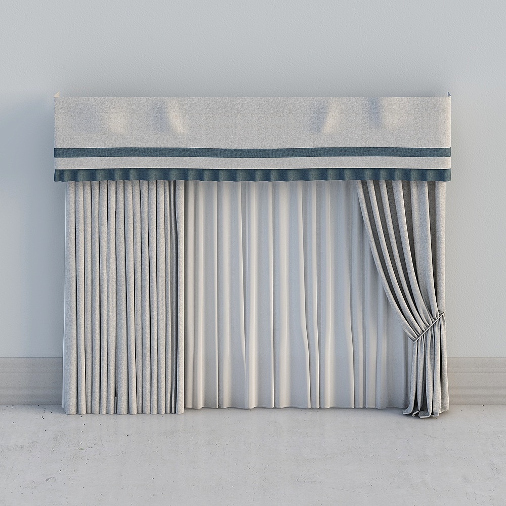 Elegant Curtain 3D Model for Modern Interiors