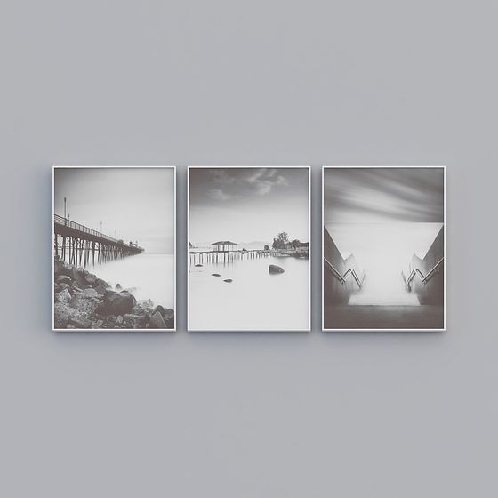 Seaside Triptych 3D model