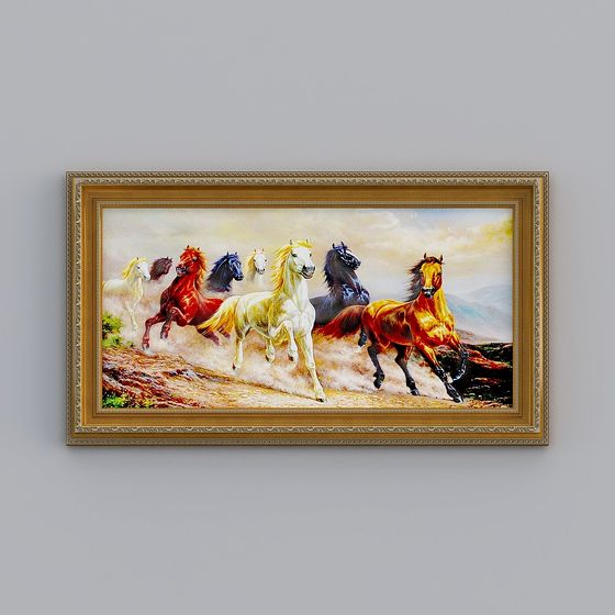 Galloping Horses 3D Model