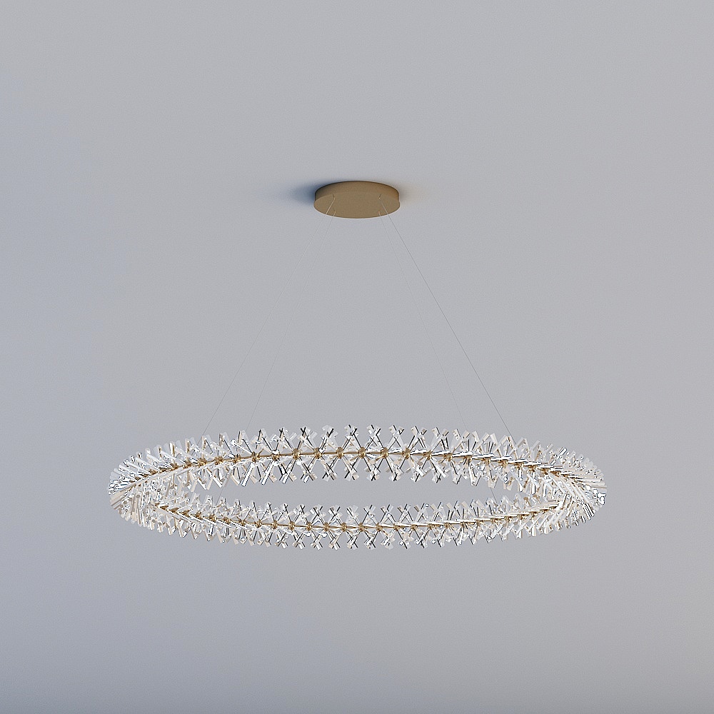 3D lights are all XJDS - Light luxury post-modern minimalist restaurant wreath crystal chandelier - MD833-1200