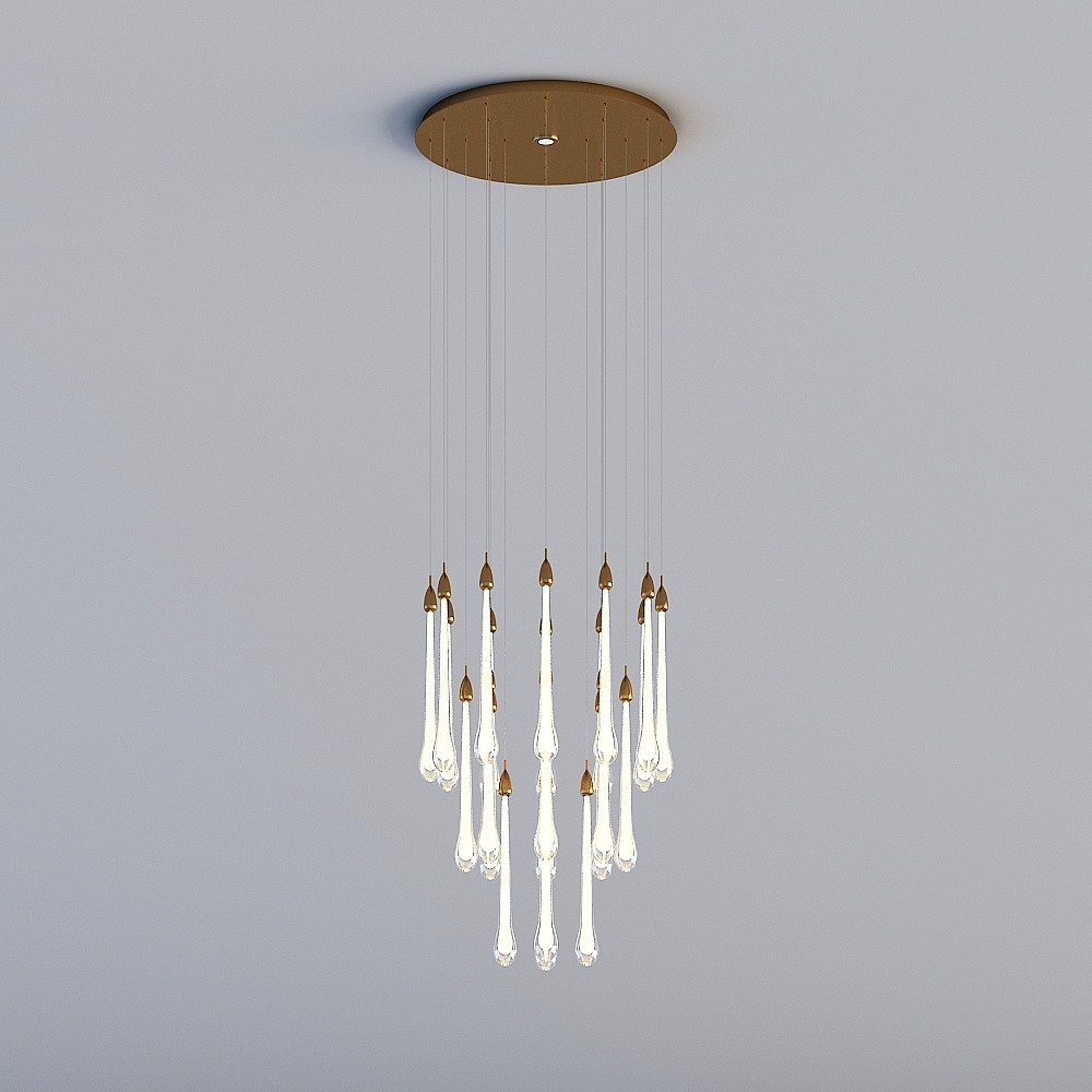 3D lights are all XJDS - Hong Kong-style light luxury restaurant bar Xuanguan crystal chandelier - MD832-24 head round