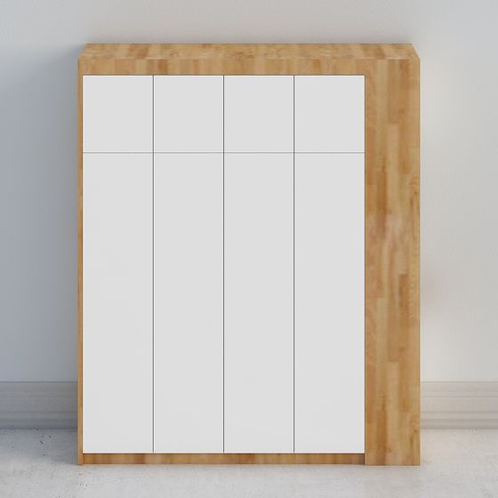 Wood Grain Storage Cabinet 3D model