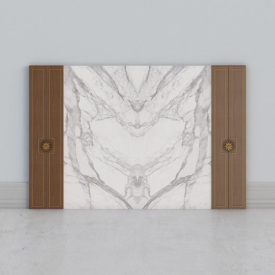 Luxury Marble Double Door 3D model