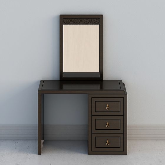 Elegant Vintage Modern Vanity Table 3D model