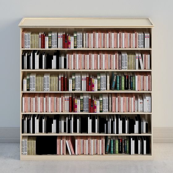 Chic Black Bookcase 3D Model