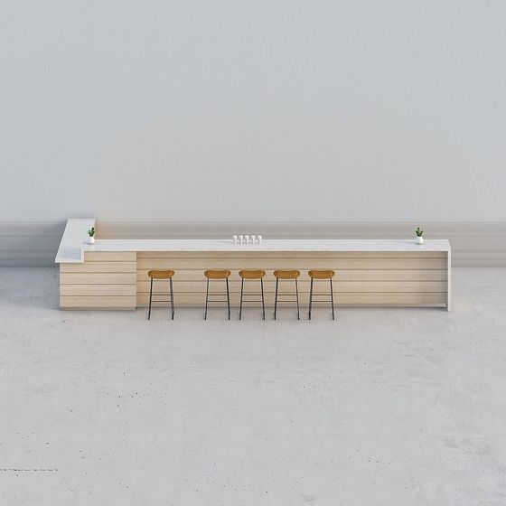 Urban Coffee Bar Counter 3D model