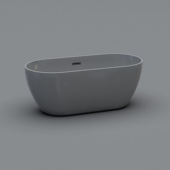Elegant Modern Bathtub 3D model for Interior Design