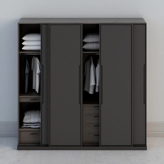 Contemporary Wardrobe 3D model for Modern Interiors