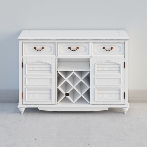 Sophisticated 3D Wine Cabinet Model for Modern Interiors