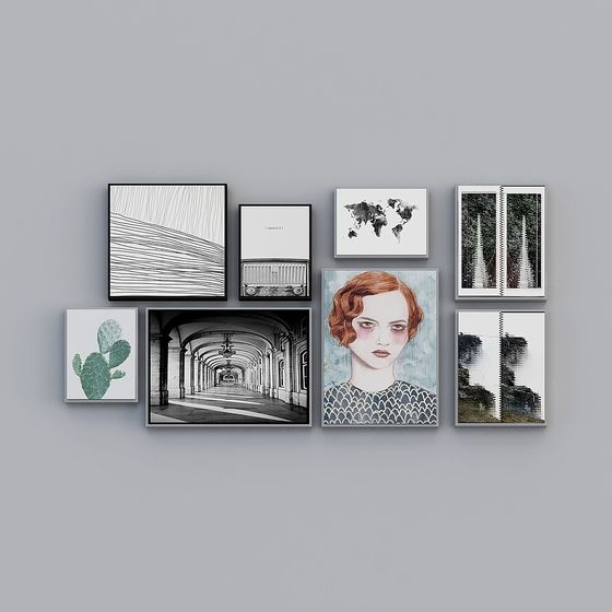 Gallery Wall 3D model for Creative Spaces