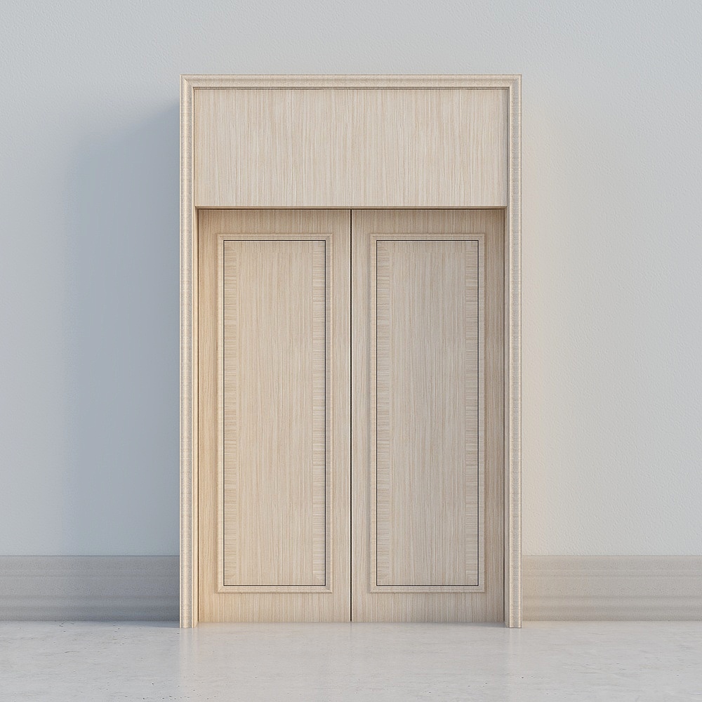 modern bright wooden high door