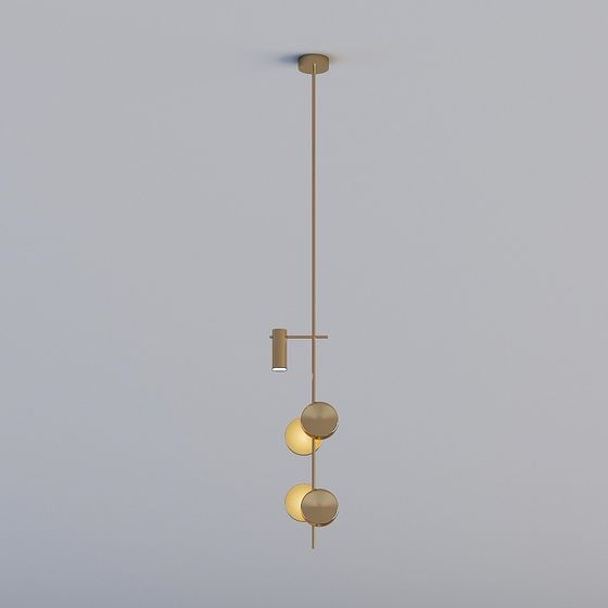 Elegant Low Poly Chandelier 3D model