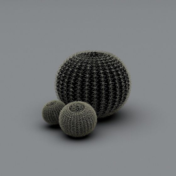 Unique Low-Poly Cactus 3D Model Collection for Creative Use