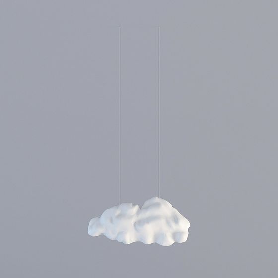 Elegant Cloud Pendant Light 3D model for Modern Spaces