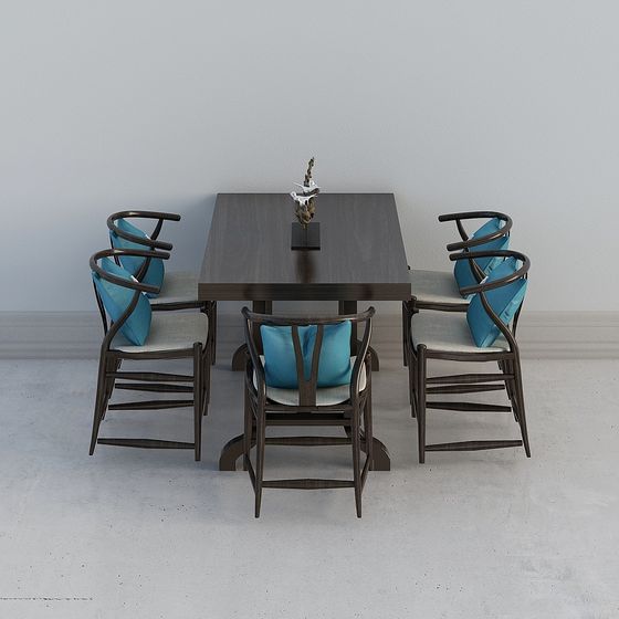 Urban Elegance Dining Set 3D model