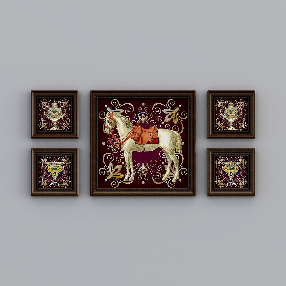 Vintage Wooden Decorative Painting Ornament Oil Painting