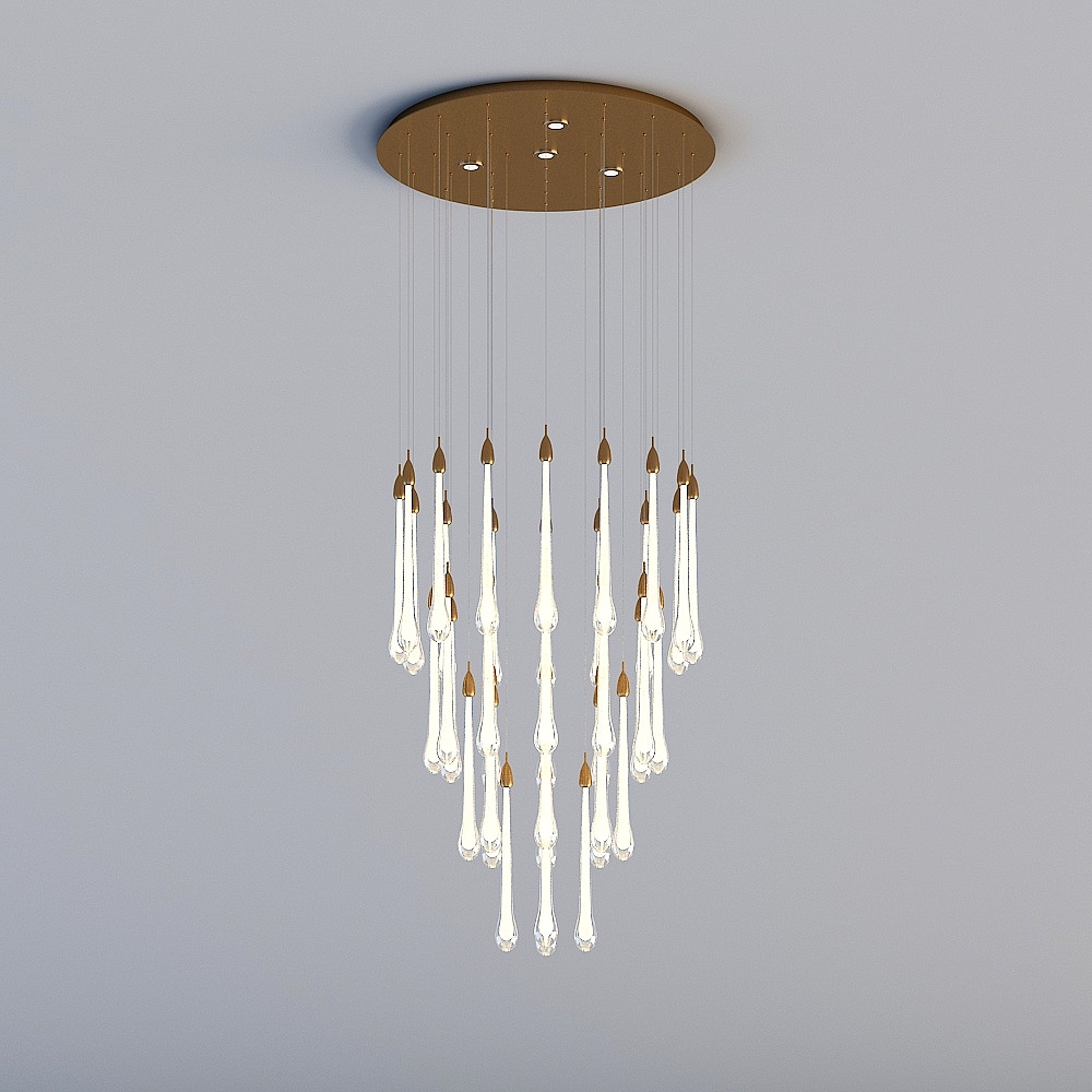 3D lights are all XJDS- Hong Kong-style light luxury restaurant bar Xuanguan crystal chandelier - MD832-40 head round