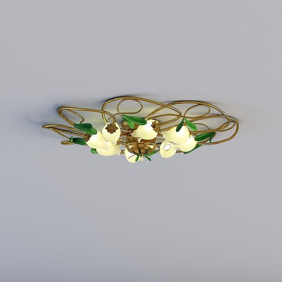 Floral Light Fixture 3D model