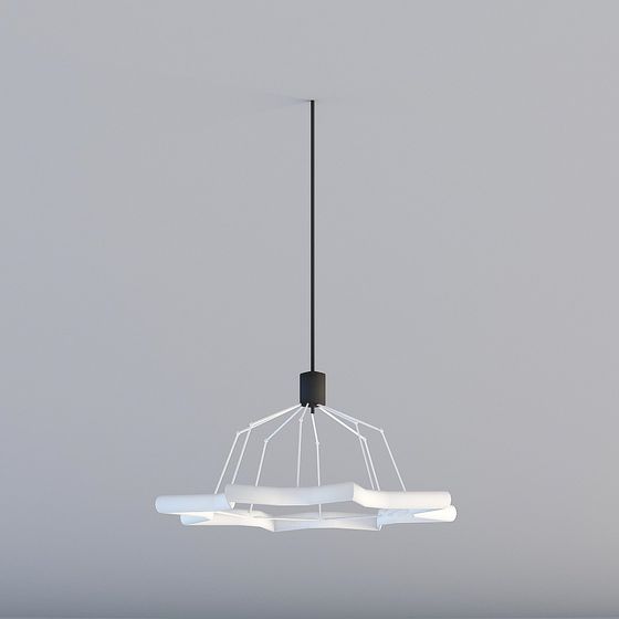 Elegant Minimalist Chandelier 3D model for Modern Spaces