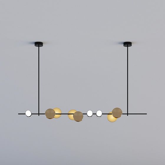 Linear Elegance Pendant Light 3D model