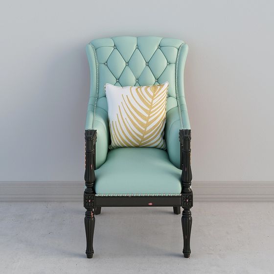 Elegant Low-Polygon Armchair 3D model