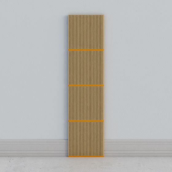 Striped Screen Partition 3D model for Creative Spaces