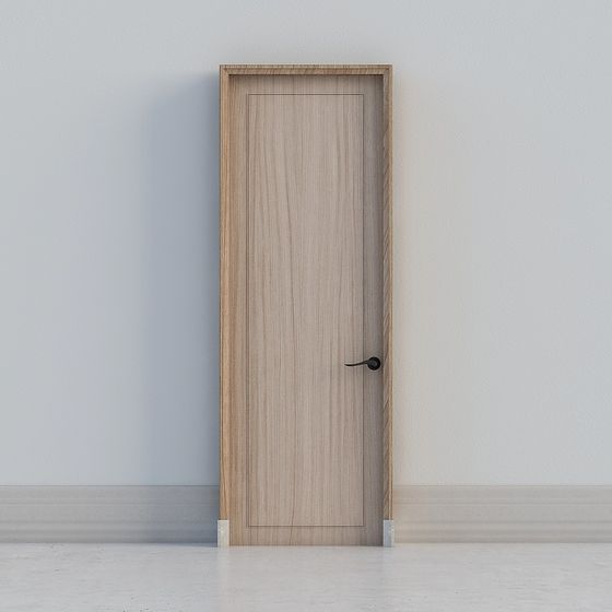 Minimalist Wooden Door 3D model Design