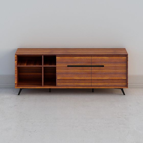 Modern Low Polygon TV Stand 3D model