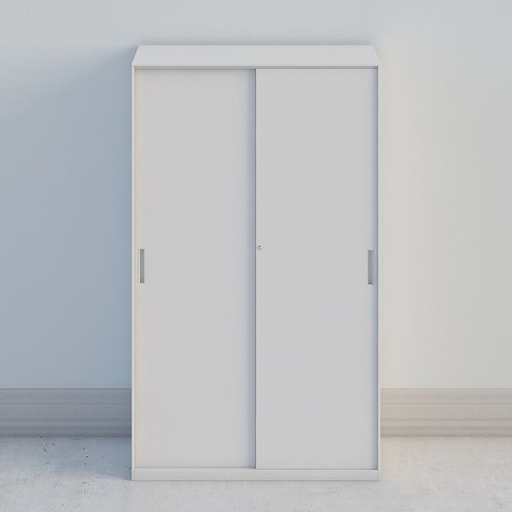 Minimalist Sliding Door Wardrobe 3D Model