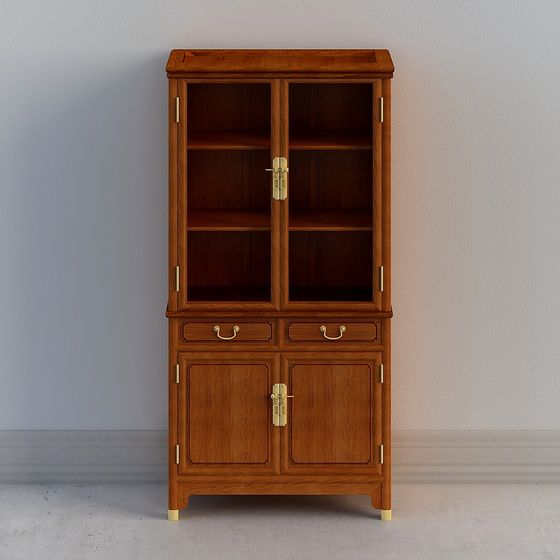 Elegant Chinese Bookshelf 3D model for Modern Design