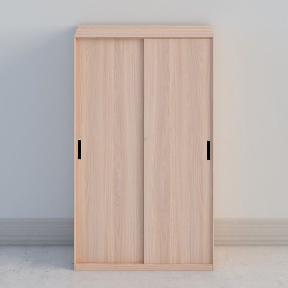 Minimalist Sliding Door Wardrobe 3D model