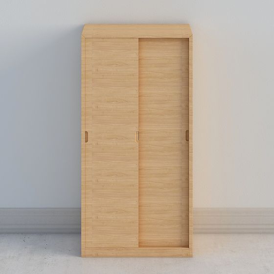 Stylish Sliding Door Wardrobe 3D model