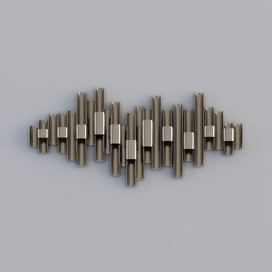 Stylish Low-Poly Metal Pillar 3D model