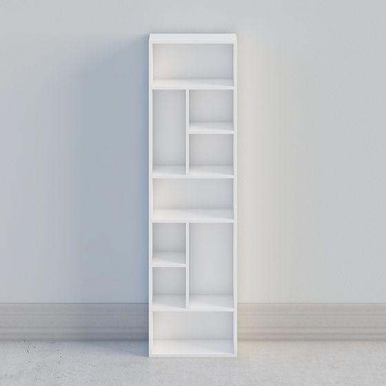 Chic Gray Wall Cabinet 3D Model for Stylish Storage