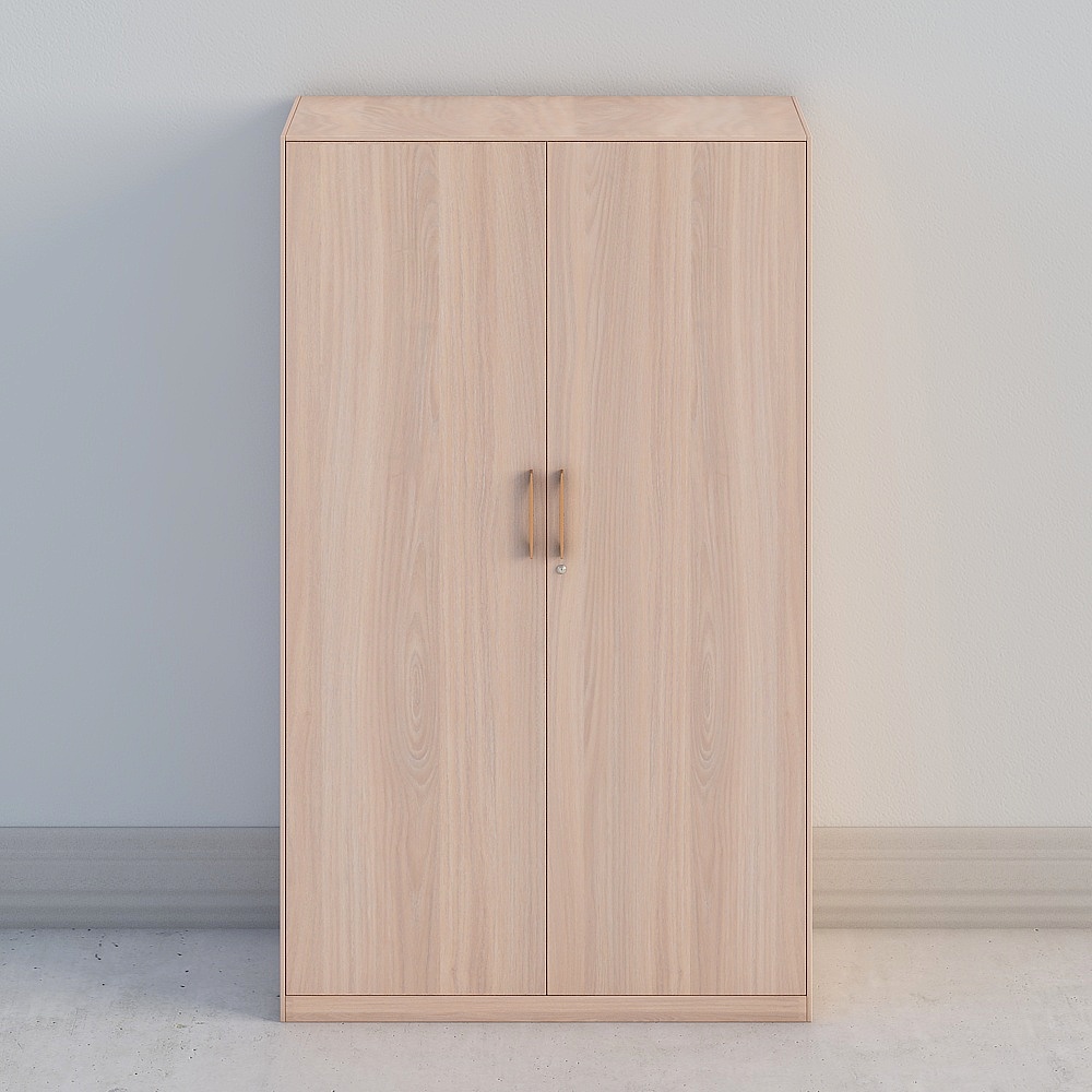 Walnut-print balcony cabinet to open the door model transformation