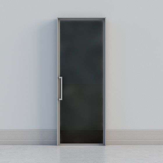 Simple Glass Door 3D model for Modern Interiors