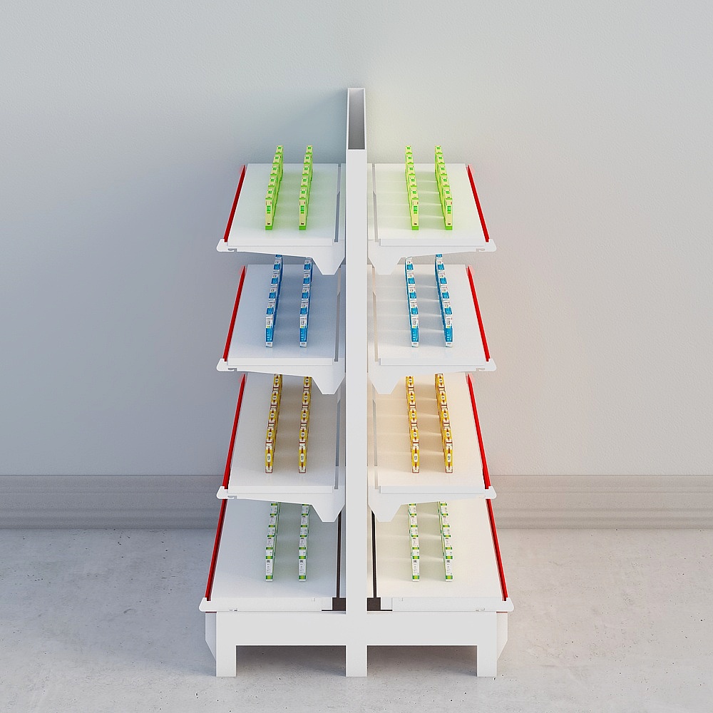 Stylish Low-Poly Shelf 3D model for Modern Spaces