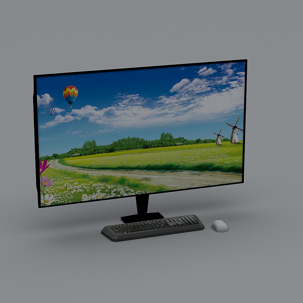 Vibrant Low-Poly Countryside 3D Model