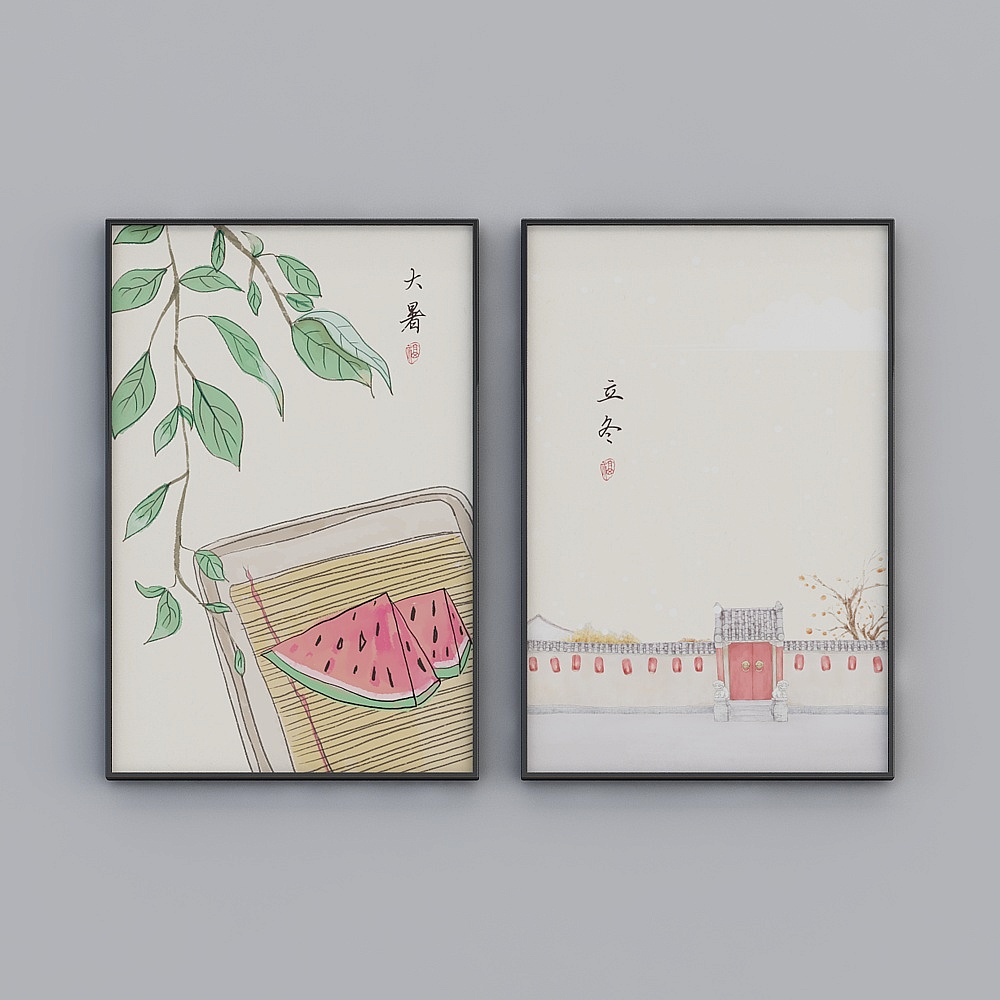 Sevio - New Chinese-AA-6136-6153 - Landscape Decoration Painting