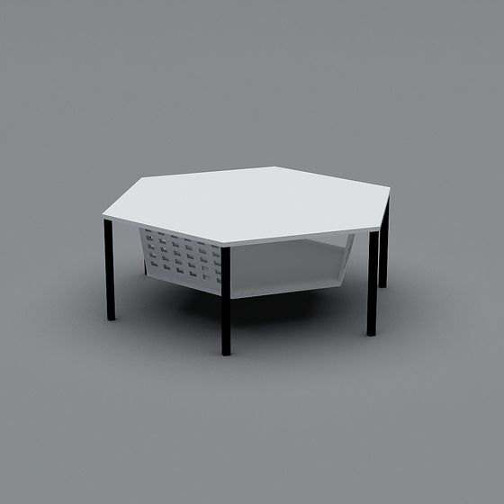 Stylish Hexagonal Coffee Table 3D model