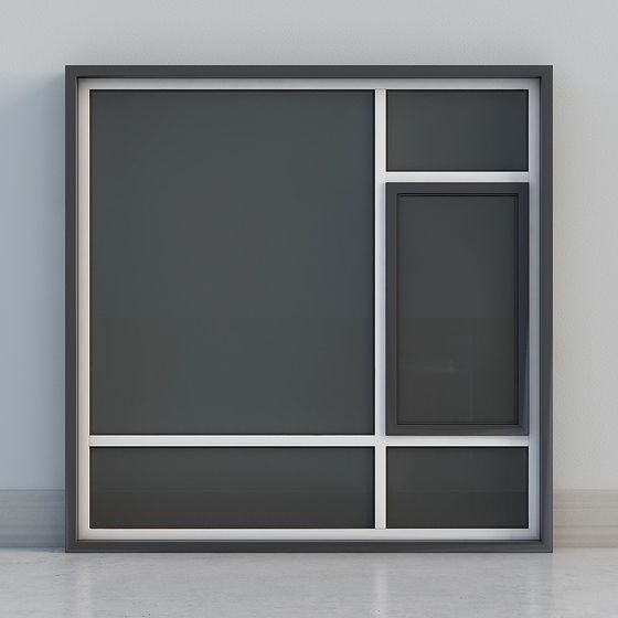 Modern Geometric Low-Poly Window 3D model