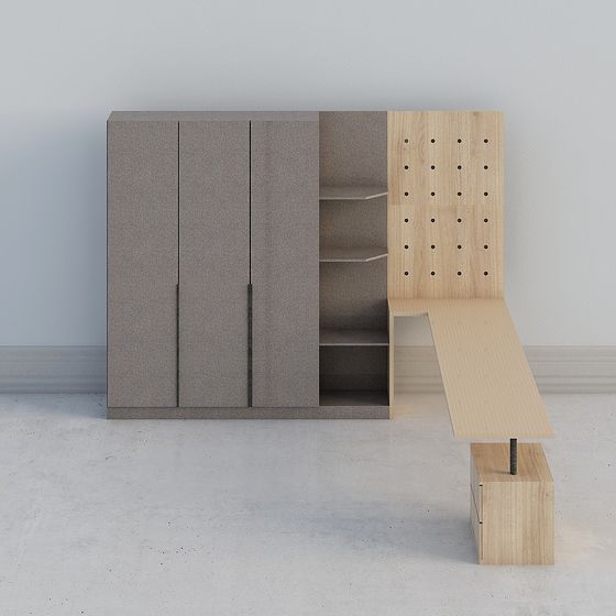 Urban Corner Storage Cabinet 3D model