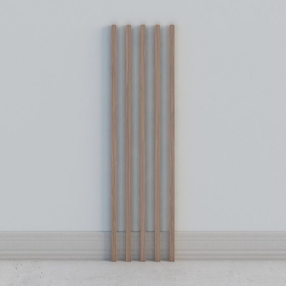 Elegant Wooden Slats 3D model for Modern Spaces